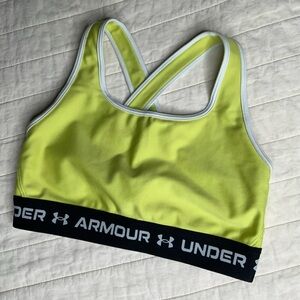 Under Armour Women's Bright Yellow Sports Bra Medium